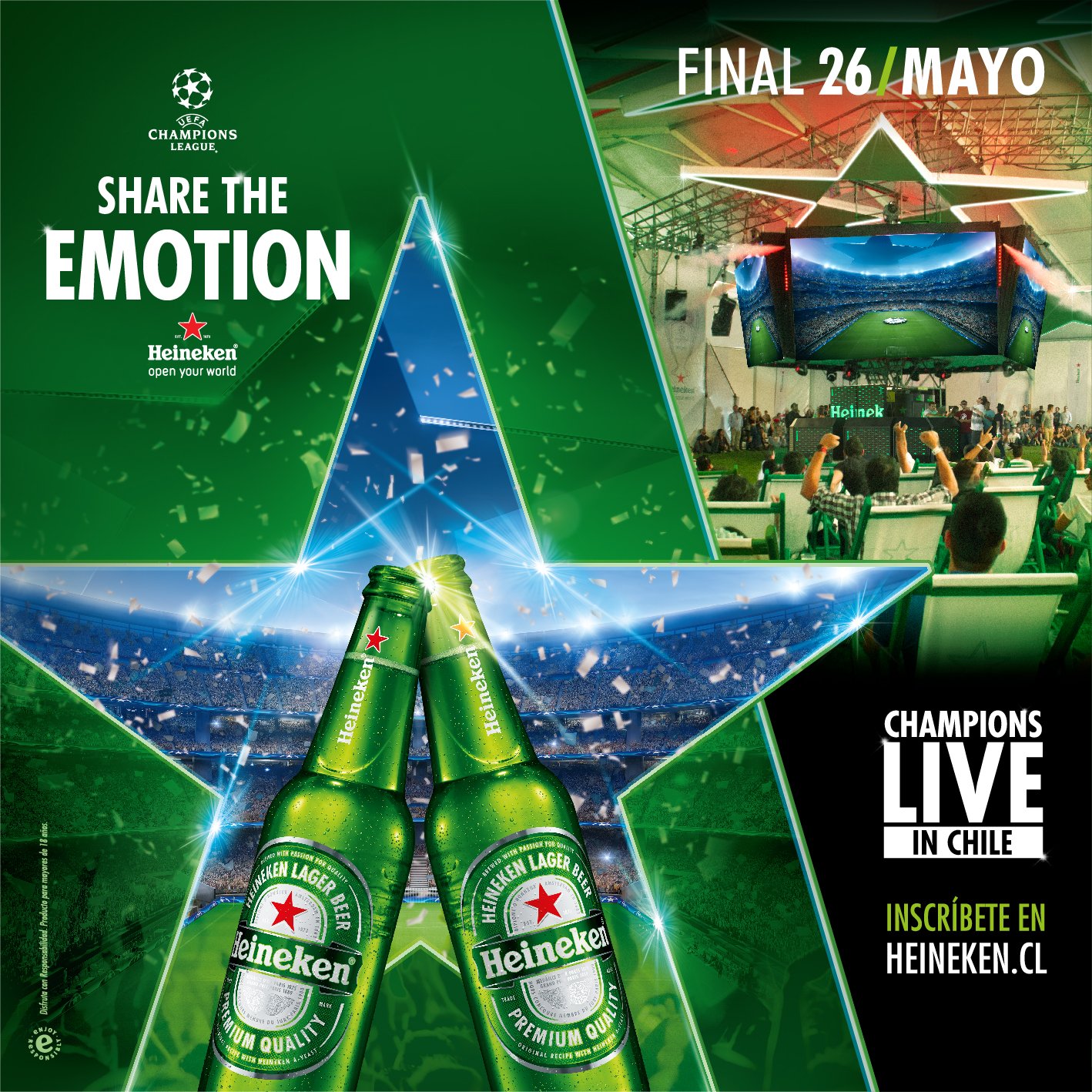 Heineken te invita a disfrutar la final de la Champions con Live in