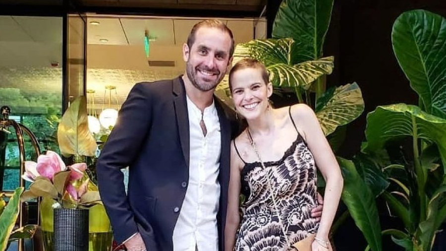 Javiera Suarez y su esposo