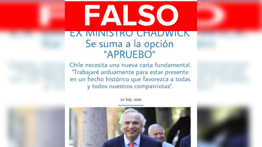 FAKE News Chadwick noticia falsa web