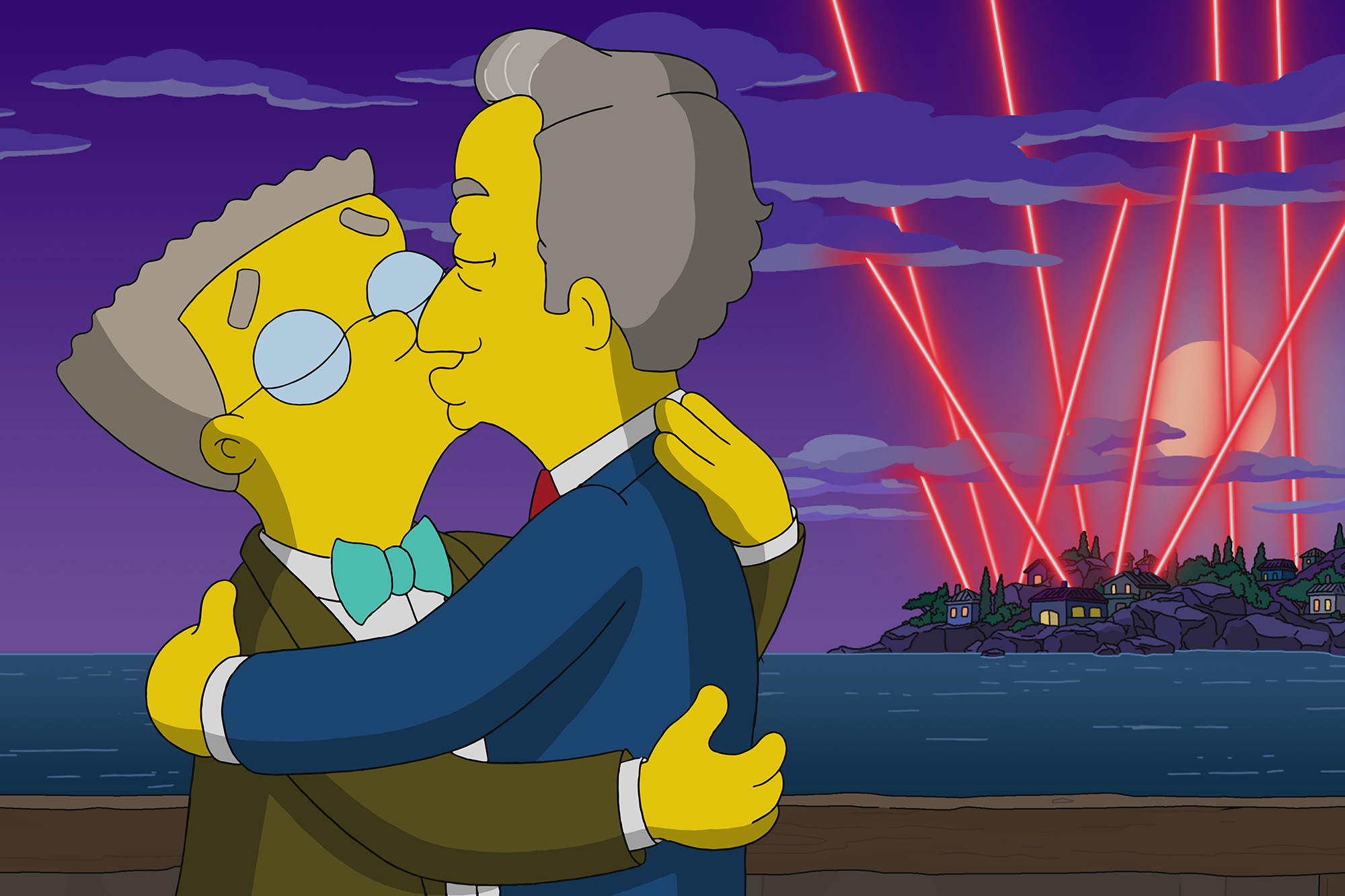 Los Simpson Smithers Beso