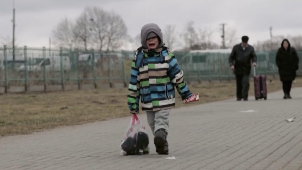 Niño Llora Ucrania Rusia