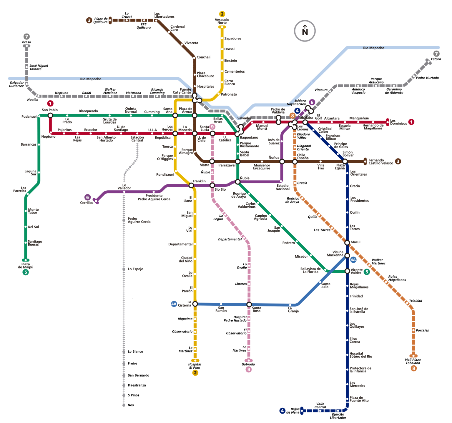 Mapa Metro De Santiago 1536x1438 