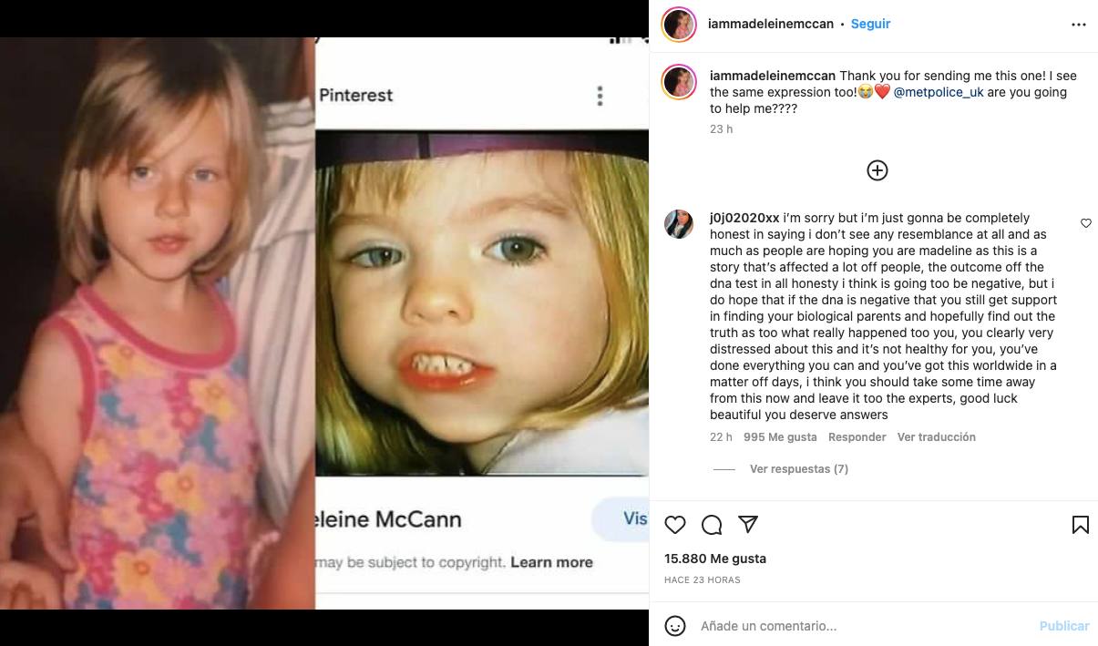 Madeleine McCann Instagram