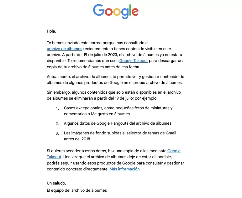 Google Archivo De Álbumes