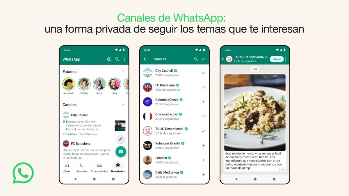 Canales De WhatsApp