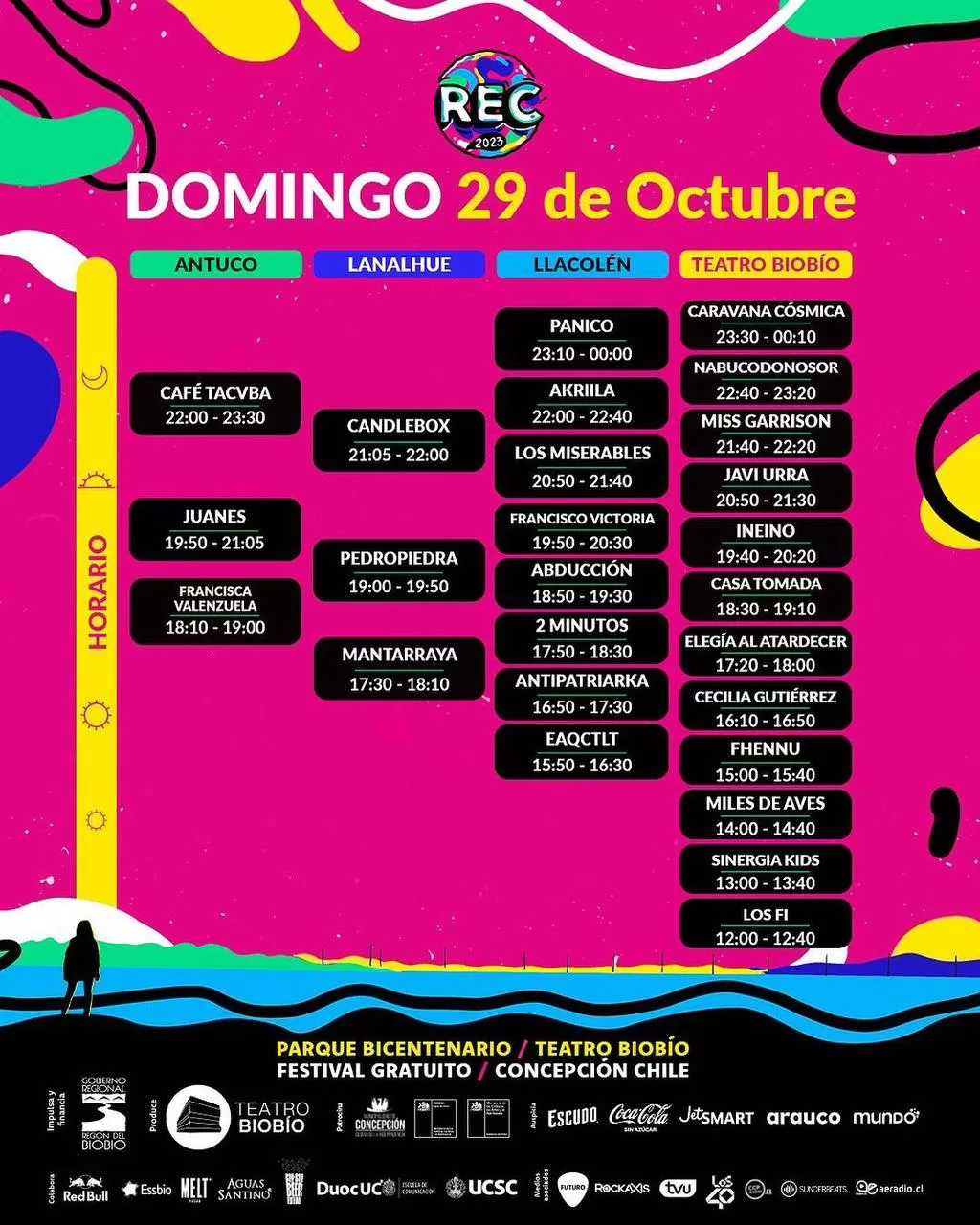 Line Up Rec 2023 Domingo 29 De Octubre