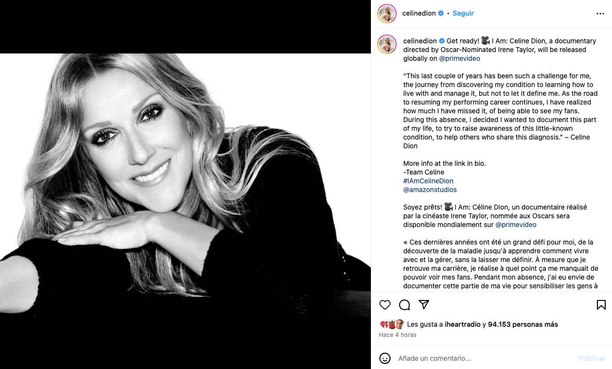 Céline Dion Instagram