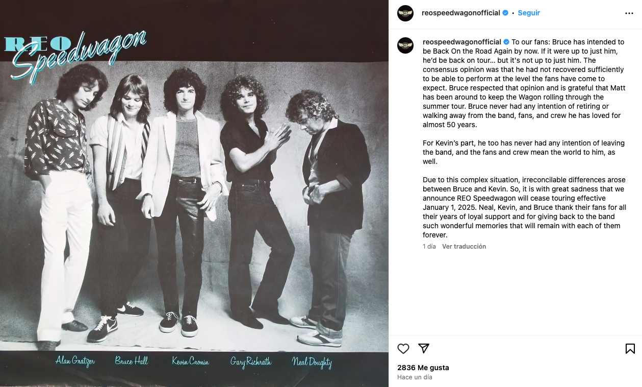 REO Speedwagon Instagram