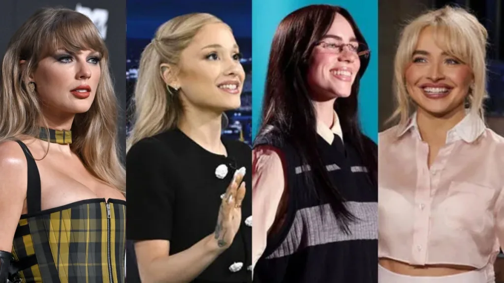 Taylor Swift Ariana Grande Billie Eilish Sabrina Carpenter